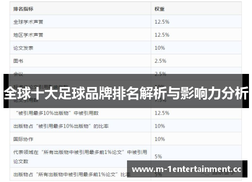 全球十大足球品牌排名解析与影响力分析 全球十大足球品牌排名解析与影响力分析